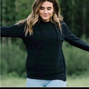 ZYIA Black Hoodie Sweatshirt